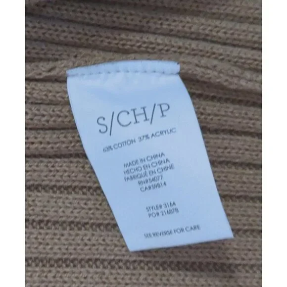 Cabi‎ Cardigan Sweater Womens S Tan Long Open Front Ribbed Sweatheart Style 3164 - Picture 4 of 6